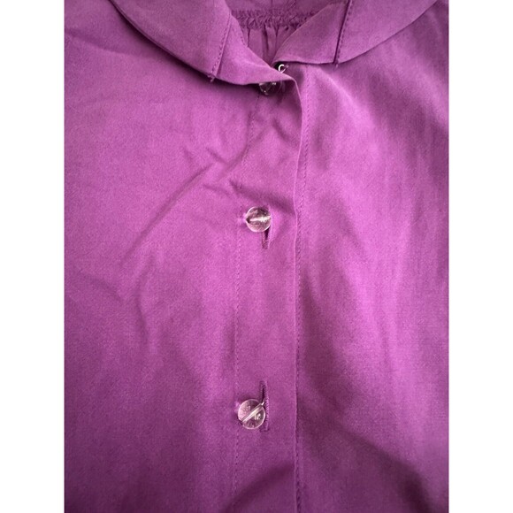 Soft Surroundings 100% Silk Purple Button Down Blouse‎ Size PM - Picture 7 of 7